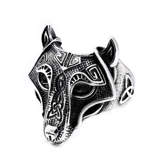 Nordic Wolf Viking Ring / Rock Style Jewelry for Men and Women