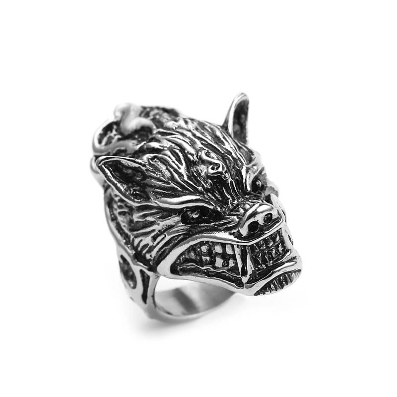 Nordic Wolf Viking Ring / Rock Style Jewelry for Men and Women