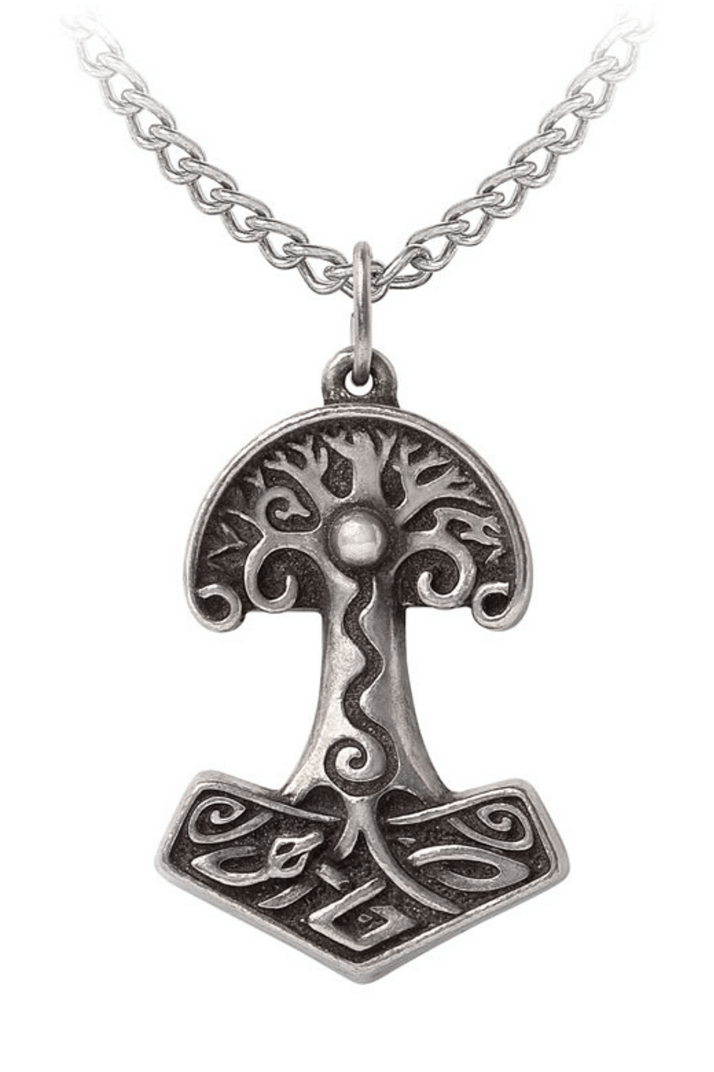Norse Yggdrasil Hammer Pendant with Celtic Detailing