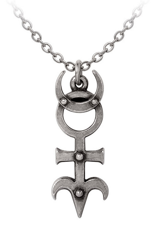 Occult Pewter Monad Pendant with Esoteric Symbolism