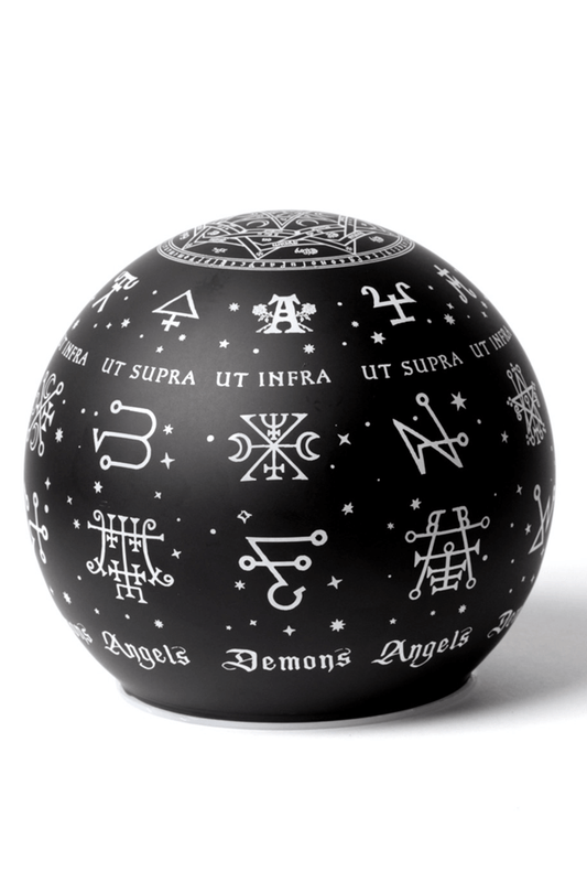 Occult Sigil Globe Lamp with Angel and Demon Seals