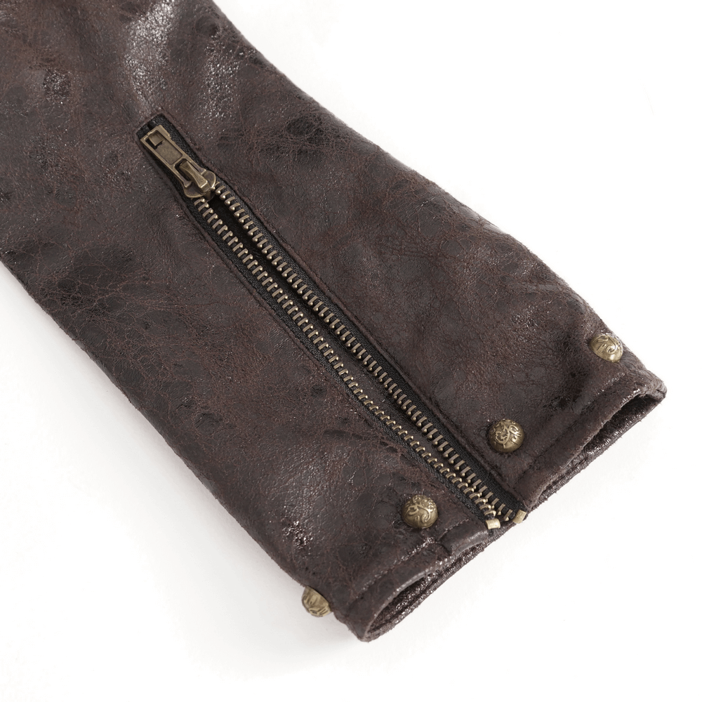 One-Shoulder Accessory with Spikes and Long Sleeve