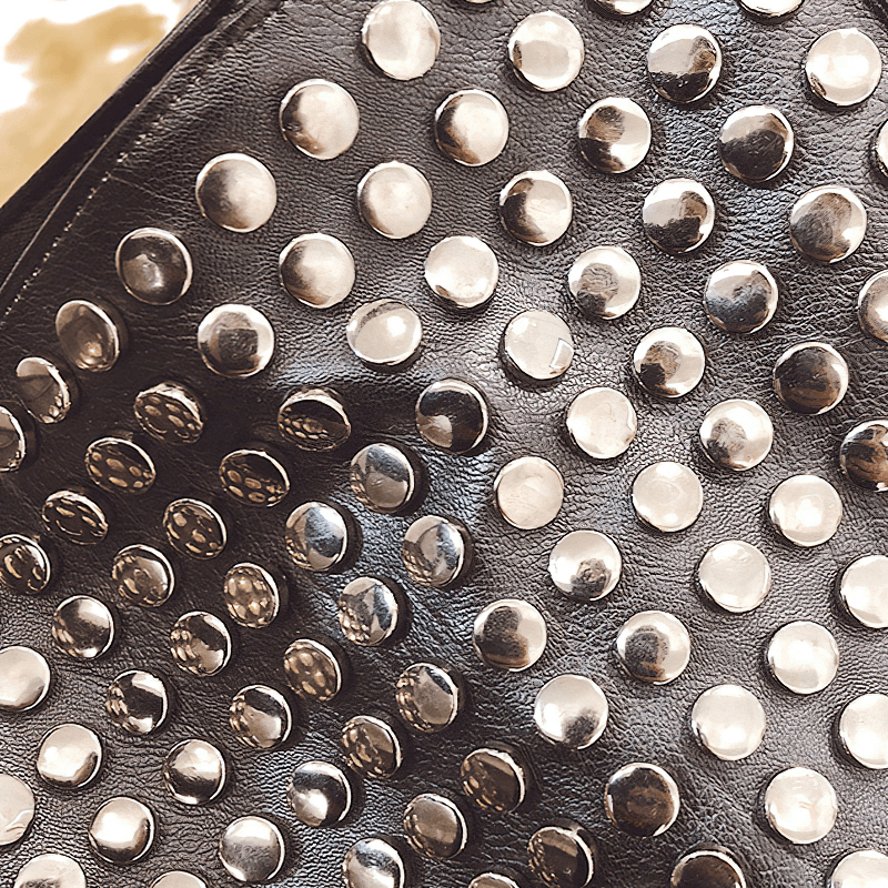 One Shoulder Large Bag for Shopping / Punk Women's Bag with Rivets
