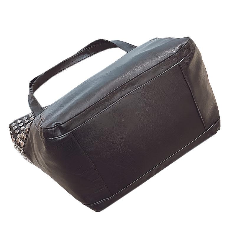 One Shoulder Large Bag for Shopping / Punk Women's Bag with Rivets