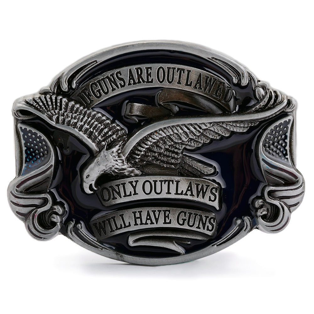 ONLY OUTLAWS Will Have Guns / American Eagle Belt Buckle / Alternative Fashion Belt Accessories