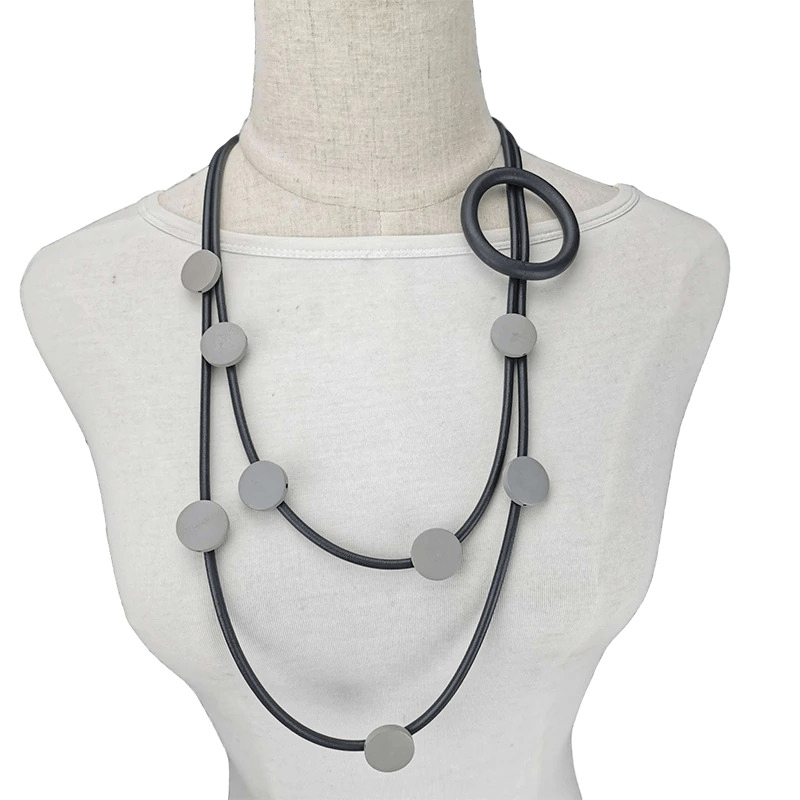 Original Design Rubber Necklaces in Gothic Style / Ethnic Accessories for Women