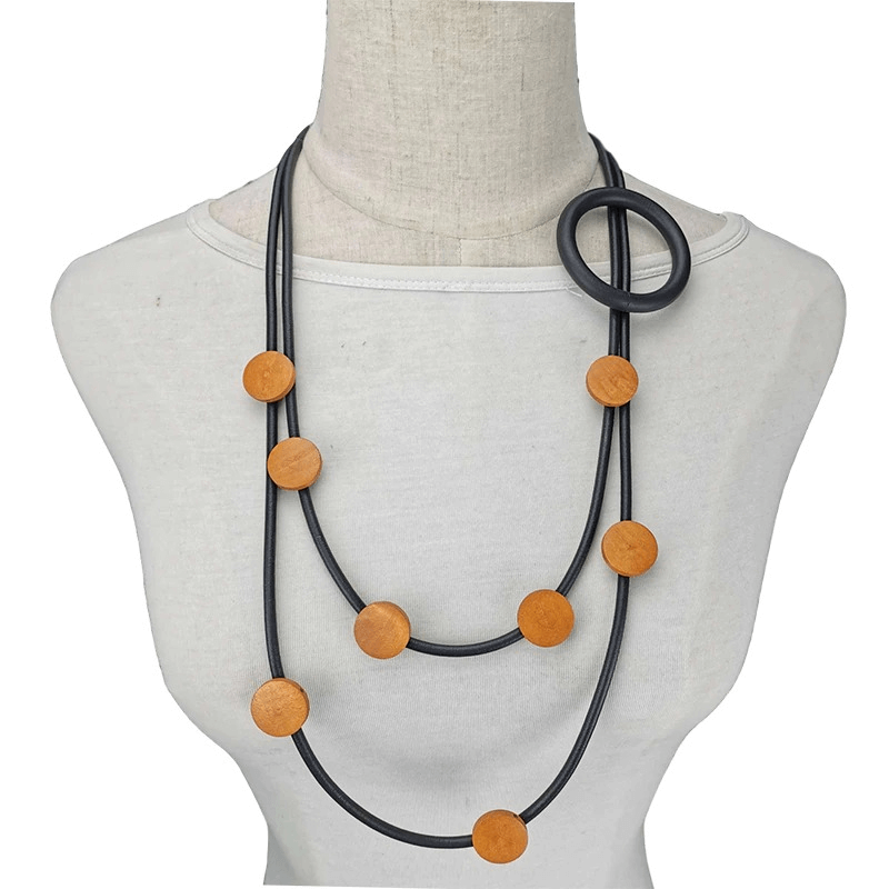 Original Design Rubber Necklaces in Gothic Style / Ethnic Accessories for Women