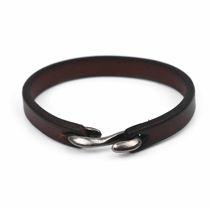 Original Style Bracelets for Men and Women / Vintage Black/Brown Genuine Leather Bracelet