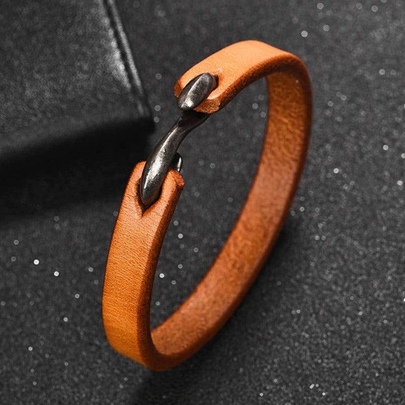 Original Style Bracelets for Men and Women / Vintage Black/Brown Genuine Leather Bracelet