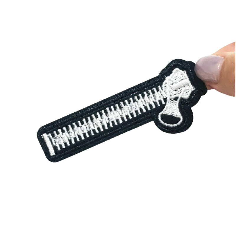 Patch For Clothing Of Stylish Zipper / Gothic Embroidered / Unisex Casual Accessories