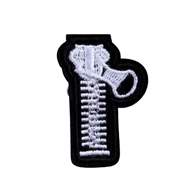 Patch For Clothing Of Stylish Zipper / Gothic Embroidered / Unisex Casual Accessories