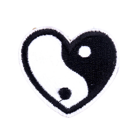 Patch "Yin Yang" Heart Shaped / Unisex Fusible Accessories For Clothing