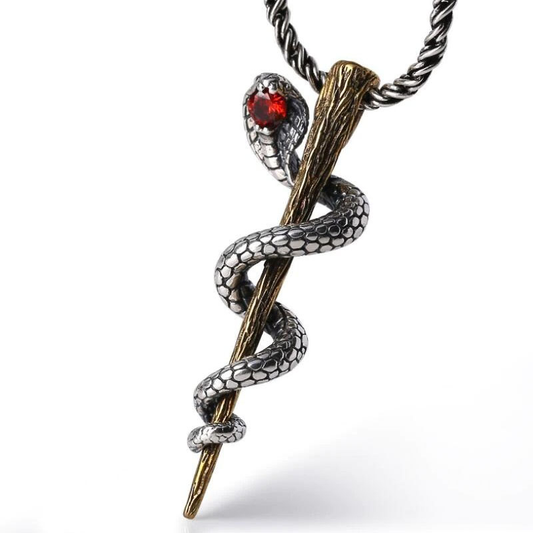 Pendant with Cobra of Real S925 Sterling Silver / Alternative Jewerly
