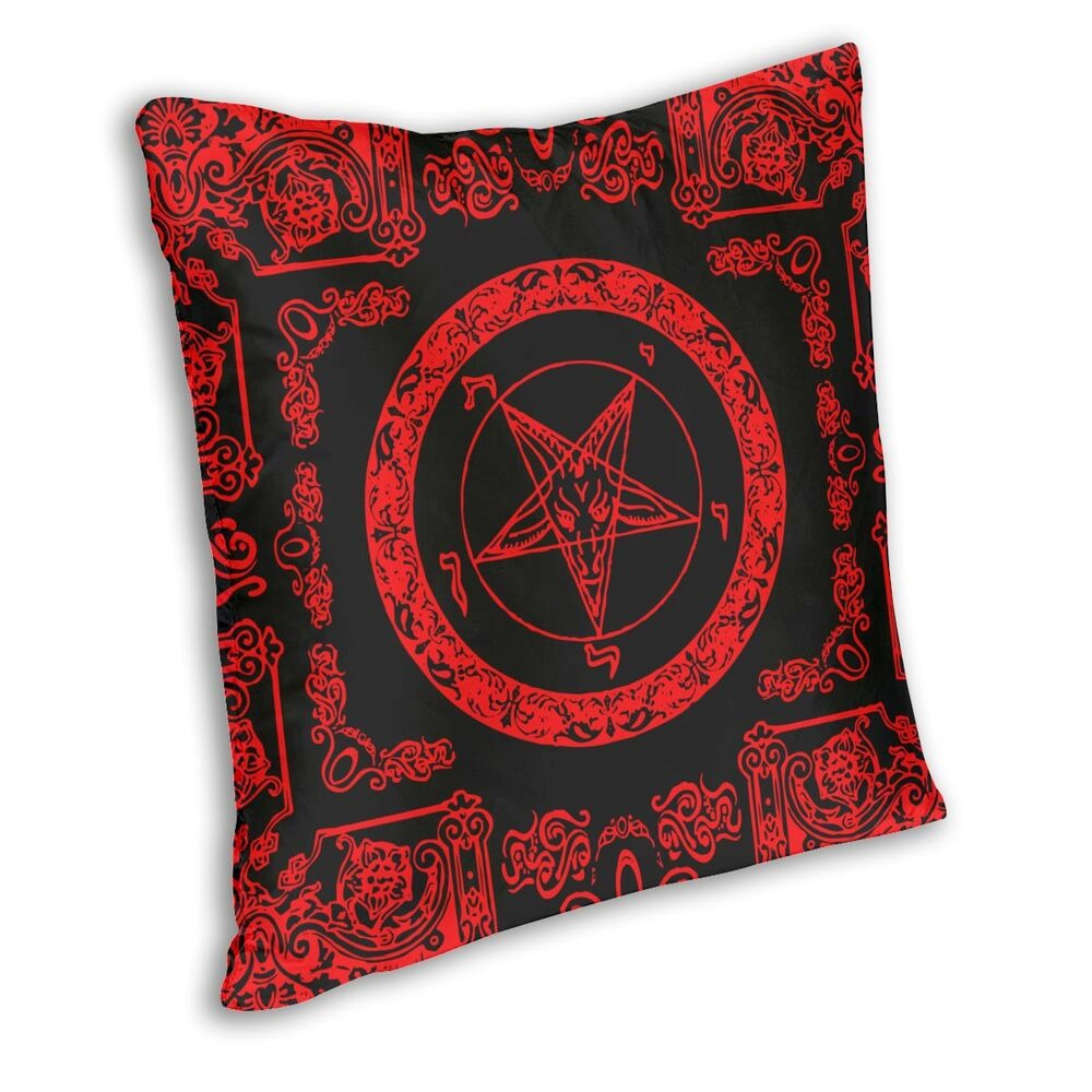 Pillowcase for Cushions with Double-sided Printing of Decorative Satanic signs / Pillows for Home