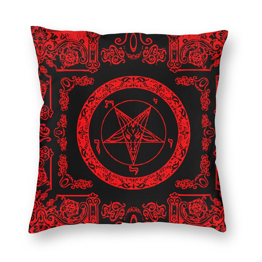 Pillowcase for Cushions with Double-sided Printing of Decorative Satanic signs / Pillows for Home
