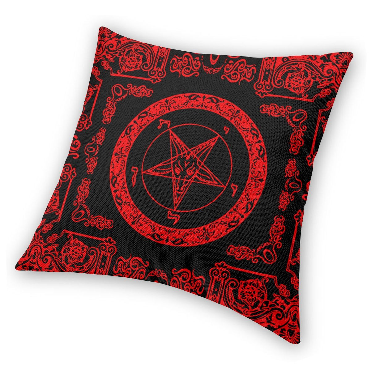 Pillowcase for Cushions with Double-sided Printing of Decorative Satanic signs / Pillows for Home