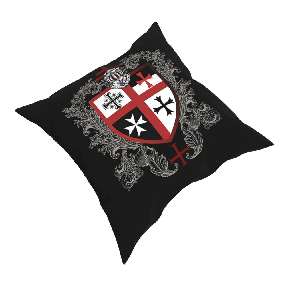 Pillowcase with Knights Templar Cross Emblem / Decorative Pillow for Living Room