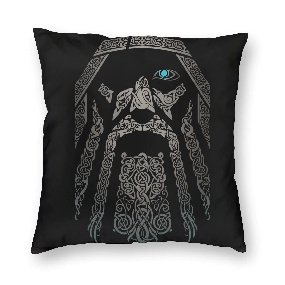 Pillowcover Home Decor with Son Odin Vikings / Cover of Polyester with Double-sided Printing