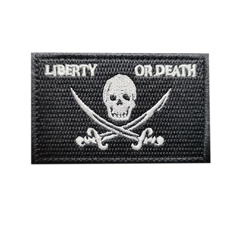 Pirates Black Patch / Unisex Skull Embroidered / Skeleton Patch for Clothes