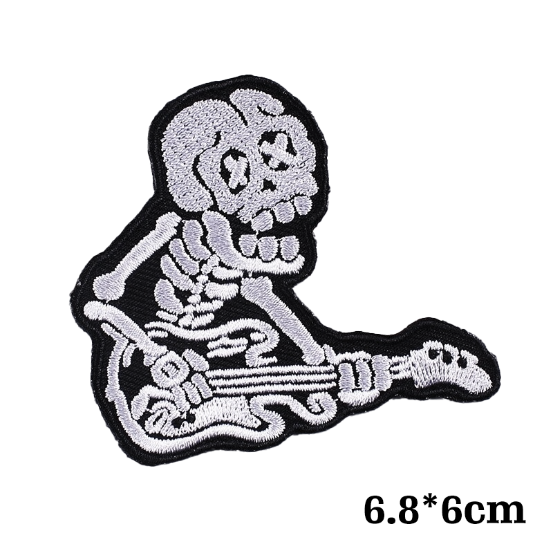 Play on Bass Print Fusible Patch On Clothes / Unisex Rave Outfits Accessory For Jackets and Bags
