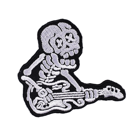 Play on Bass Print Fusible Patch On Clothes / Unisex Rave Outfits Accessory For Jackets and Bags