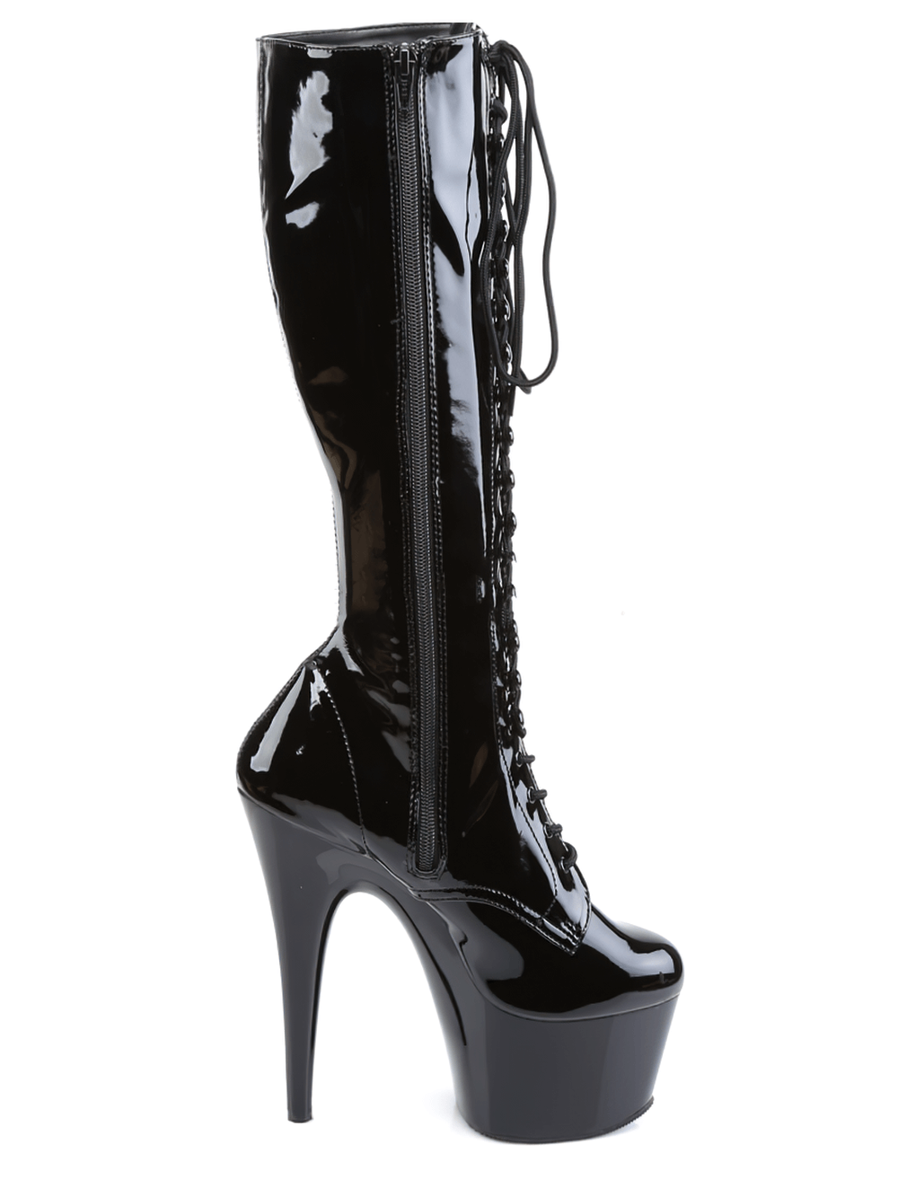 PLEASER Stiletto Heels Lace-Up Knee-High Boots