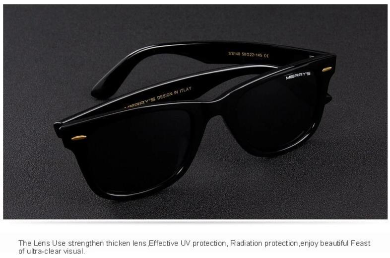 Classic Retro Rivet 100% UV Protection Polarized Sunglasses