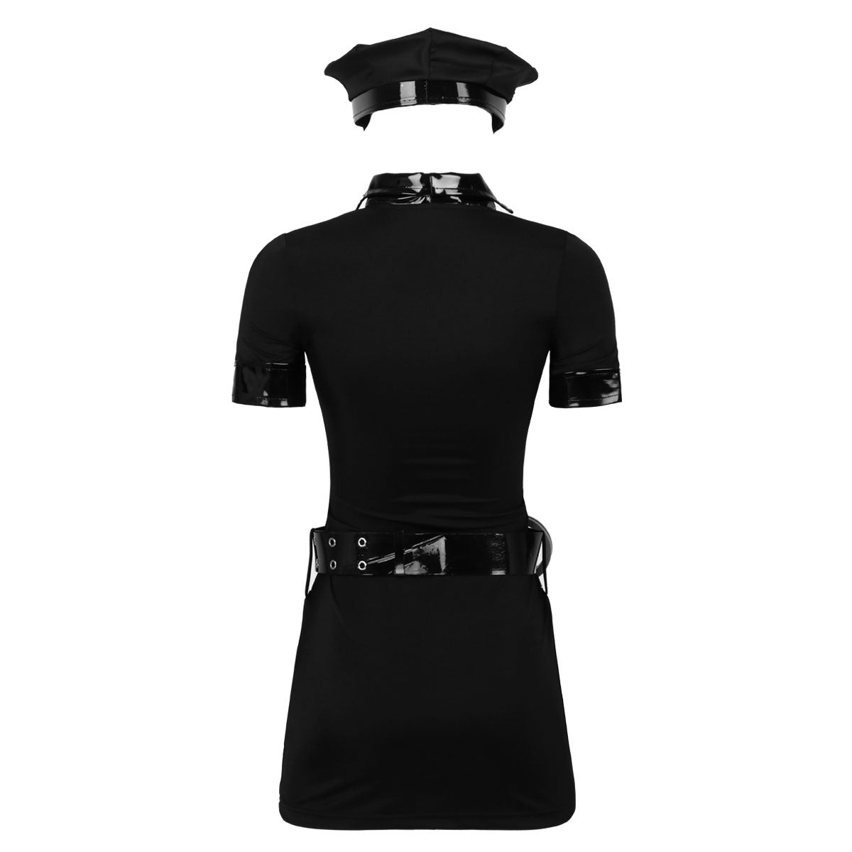 Police Officer Cosplay Women's Costume / Halloween Costume With Hat And Cuffs / Bodycon Mini Dress