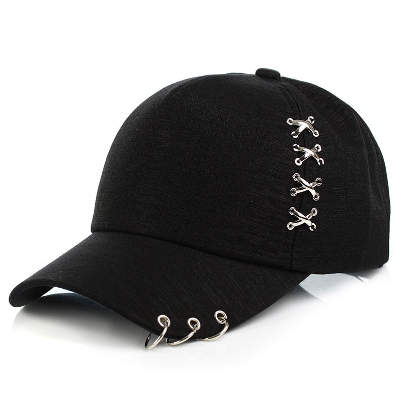 Baseball Cap with Rings / Rave outfits Accessory