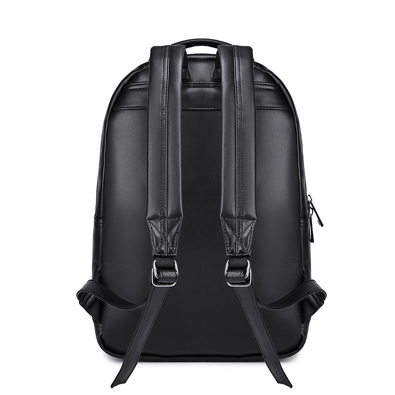 PU Leather Backpacks For Men and Women / Luxury Designe Large Capacity Laptop Bag with Skull