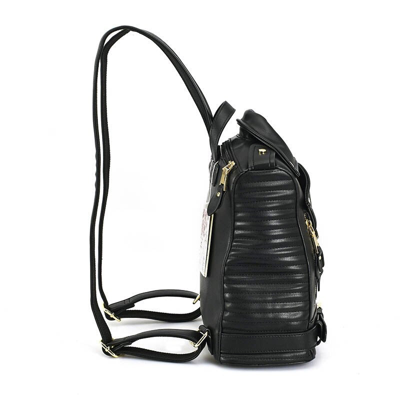 PU Leather Black Backpack "Jacket" / Rocker Chick Accessories