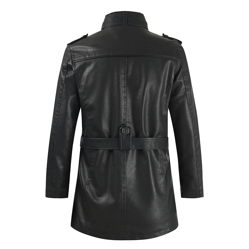 PU Leather Men's Jacket with Belts / Rock Style Alternative Clothing