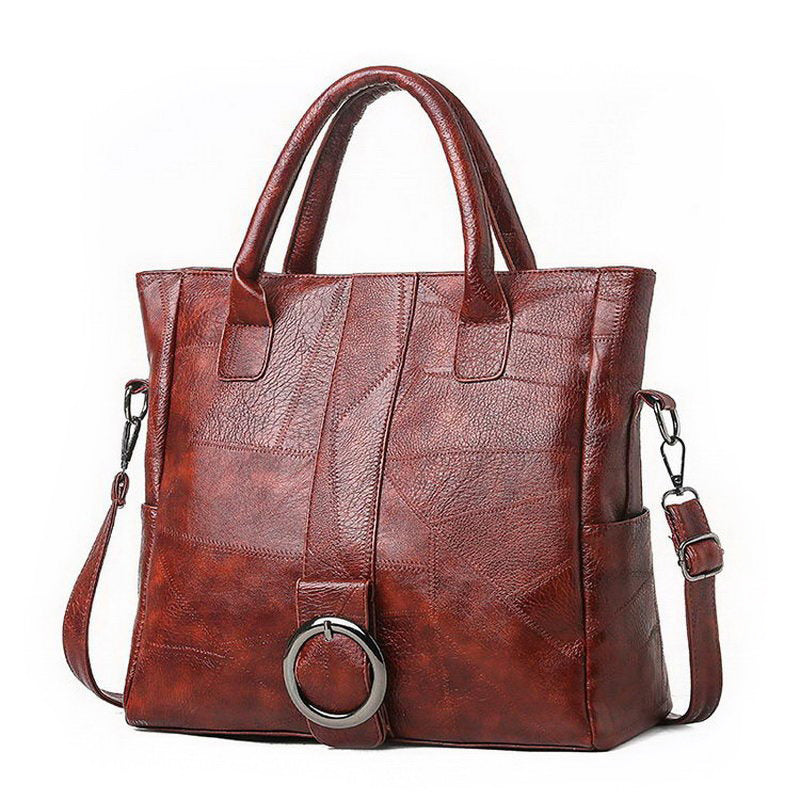 Pu Leather Women's Retro Handbag / Capacity Female Crossbody Bag / Simple Travel Shoulder Tote