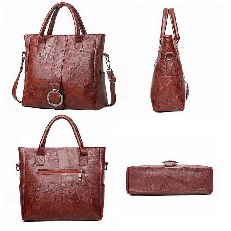 Pu Leather Women's Retro Handbag / Capacity Female Crossbody Bag / Simple Travel Shoulder Tote