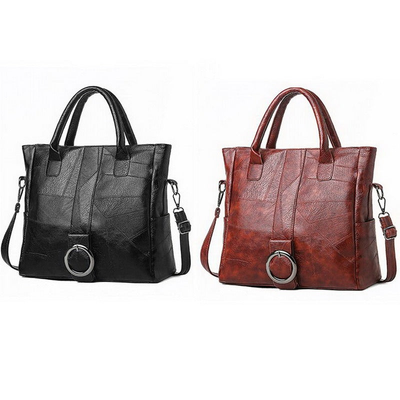 Pu Leather Women's Retro Handbag / Capacity Female Crossbody Bag / Simple Travel Shoulder Tote