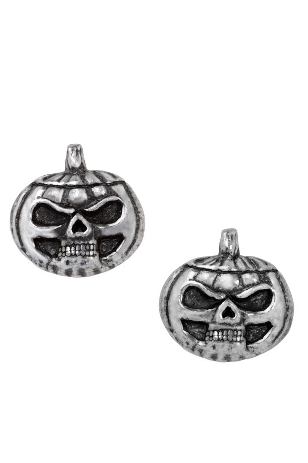 Pumpkin Skull Studs for Gothic and Halloween Lovers