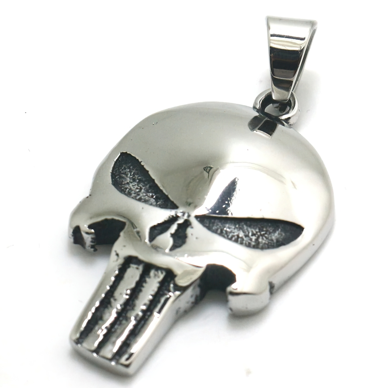 Punisher Skull Pendant / Terminator Skull Head Accessories / Unisex Rock Style Jewelry