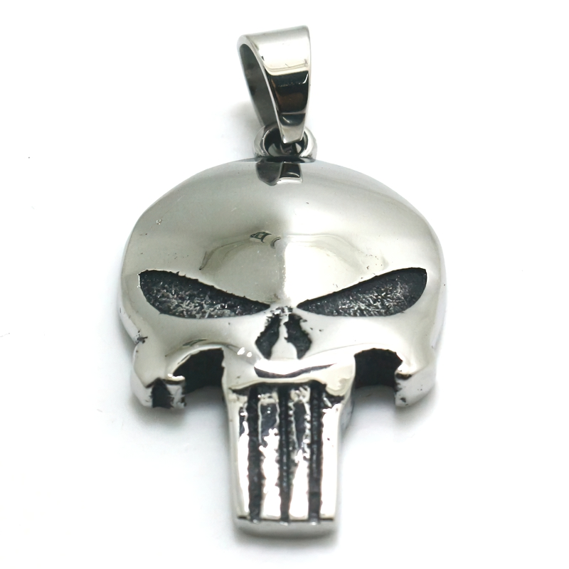 Punisher Skull Pendant / Terminator Skull Head Accessories / Unisex Rock Style Jewelry