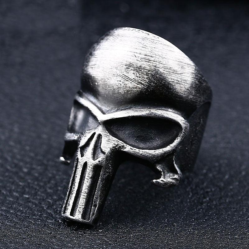 Punisher Skull Ring / Rock style Stainless Steel Fashion Jewelry