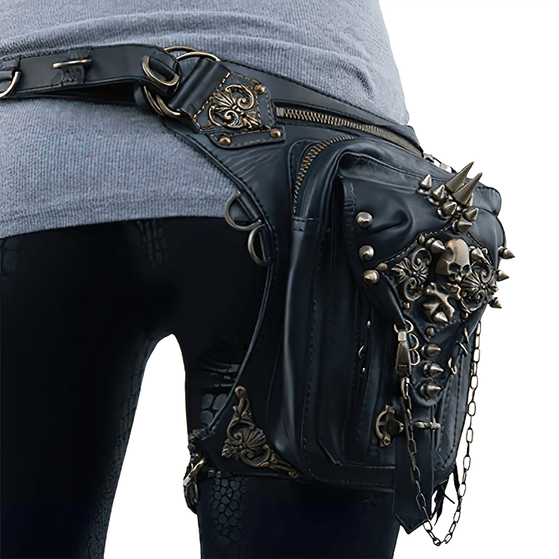 Punk Biker Single Shoulder Bag / Fashion Mobile Phone Waistbag