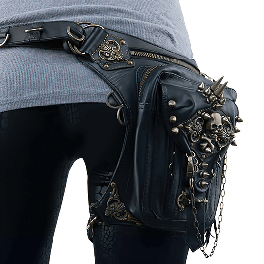 Punk Biker Single Shoulder Bag / Fashion Mobile Phone Waistbag