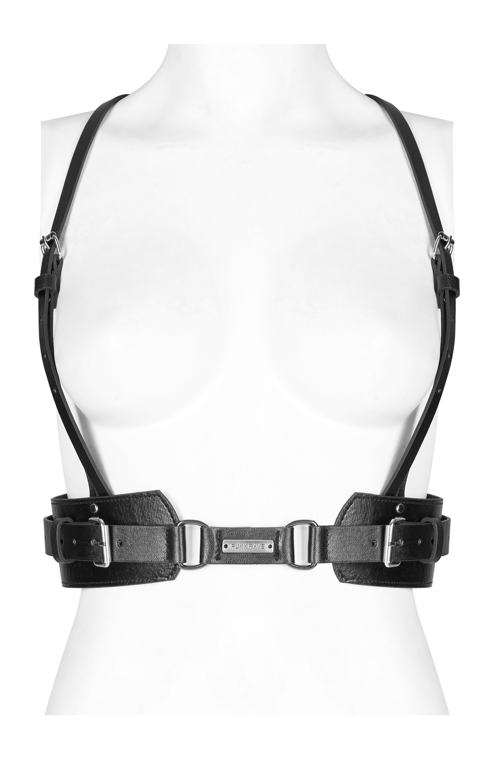 Punk Bold PU Leather Harness with Metal Detailing