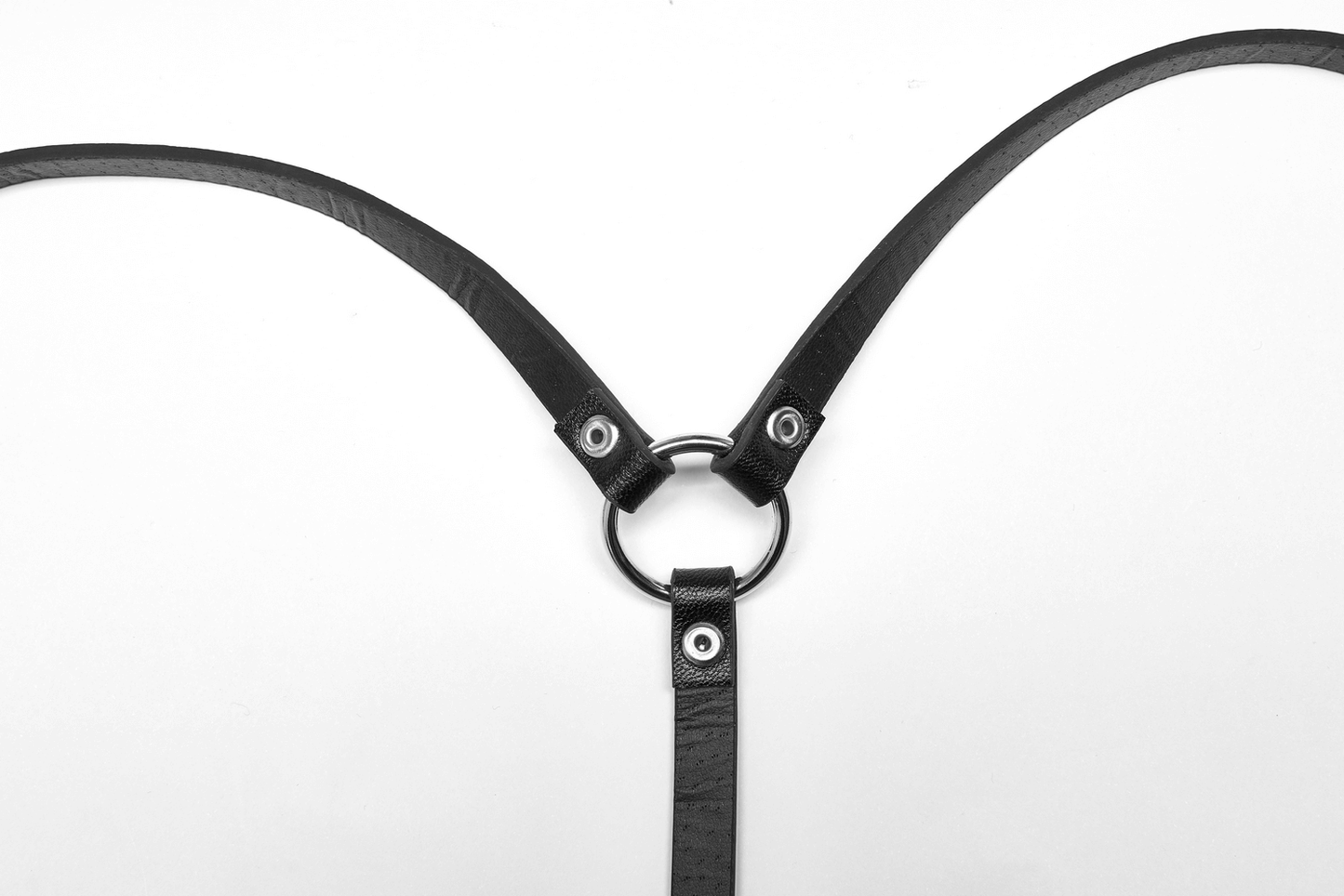 Punk Bold PU Leather Harness with Metal Detailing