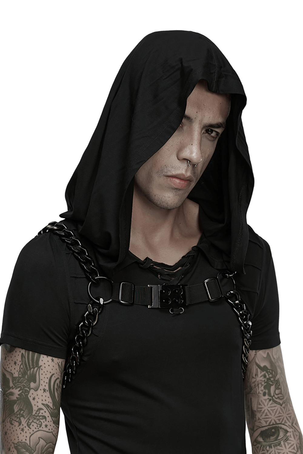 Punk Chain Harness with Adjustable Metal Buckle