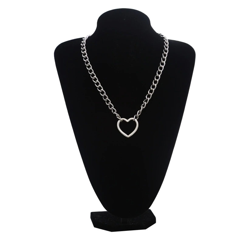 Punk chain with lock necklace for women and men / Aesthetic necklace with padlock pendant
