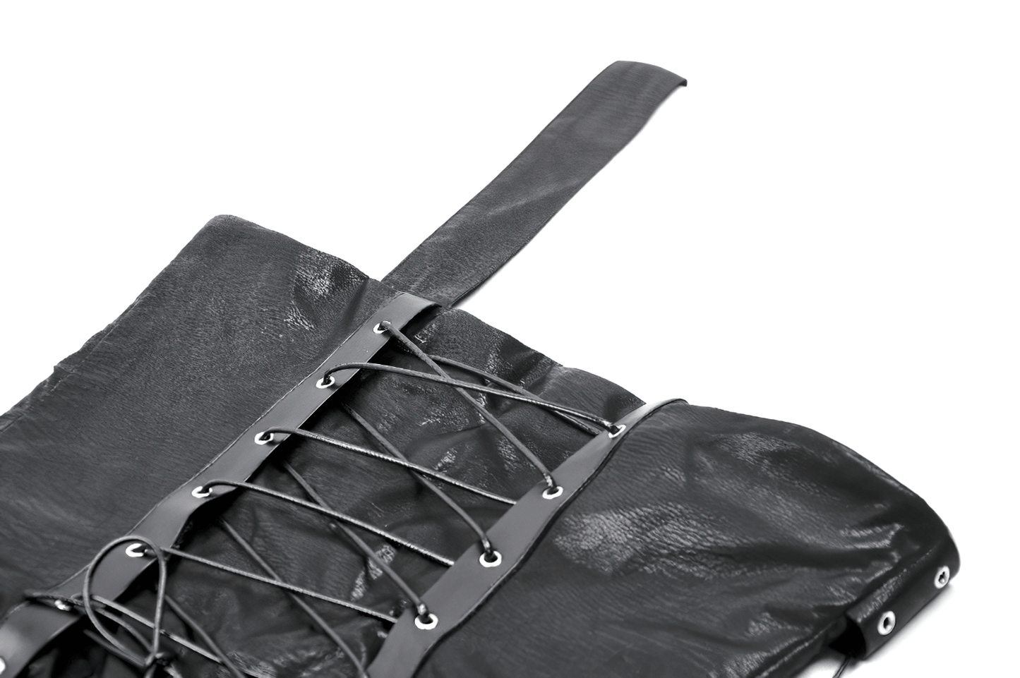 Punk Corset Top with Spiked Details and Zipper Closure