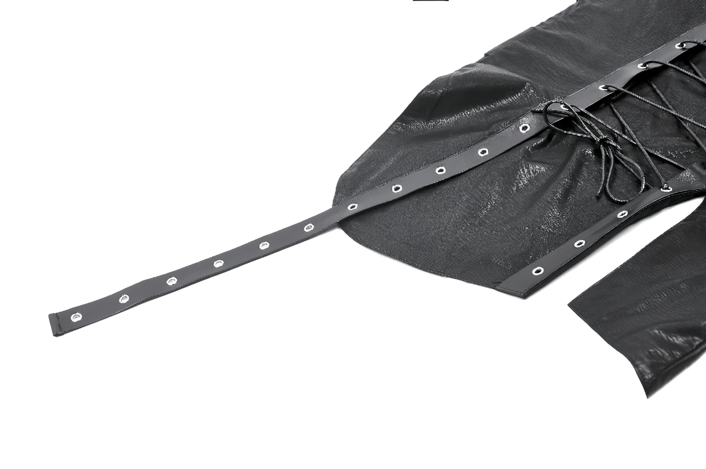 Punk Corset Top with Spiked Details and Zipper Closure