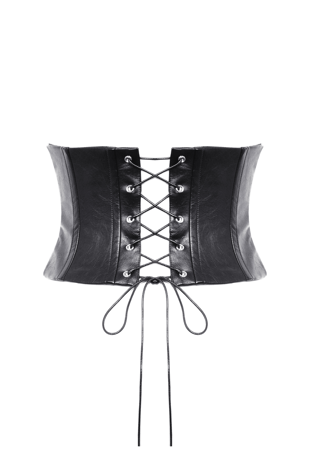 Punk Female PU Leather Corset Belt with Silver Buckles