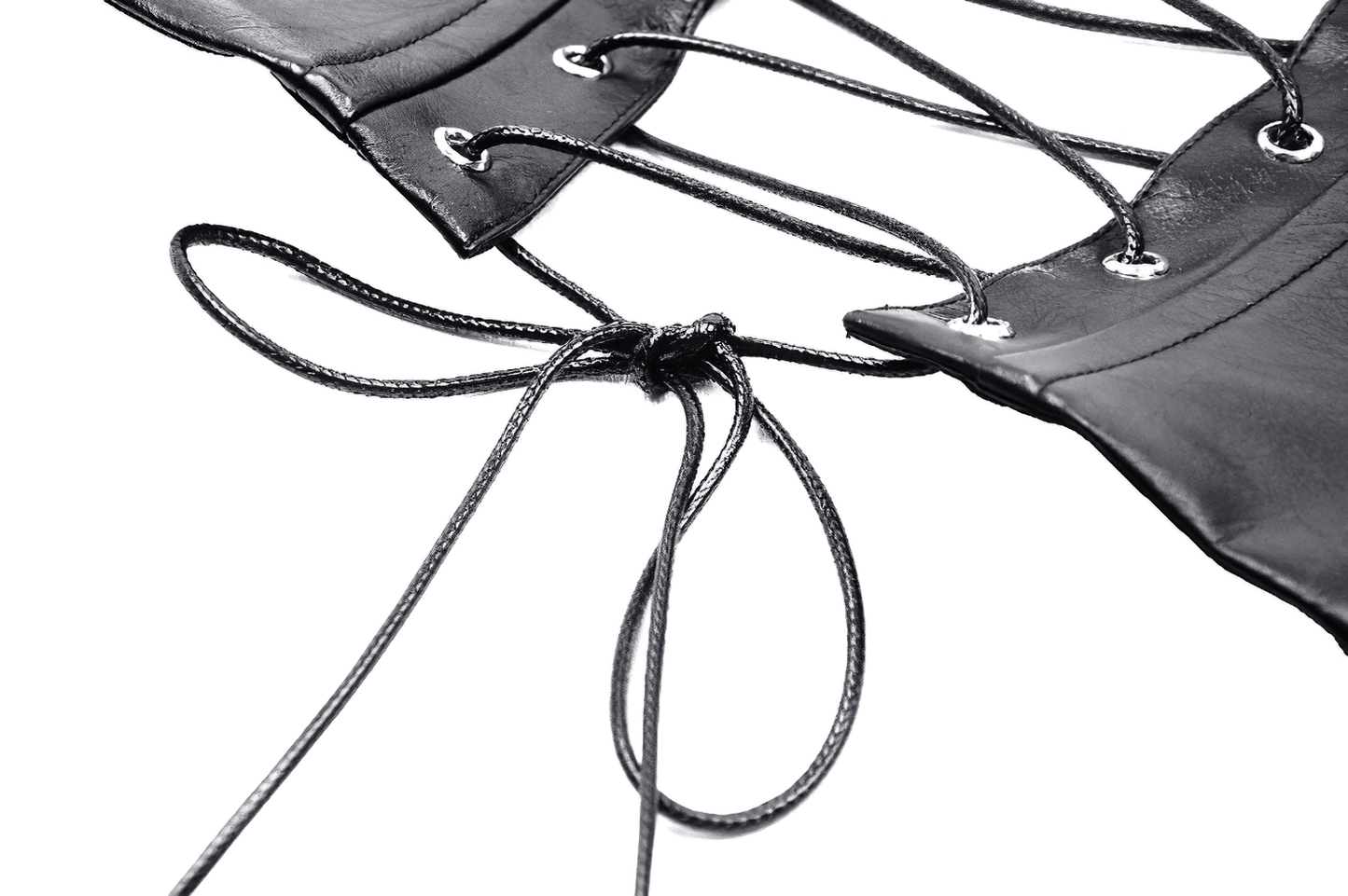 Punk Female PU Leather Corset Belt with Silver Buckles