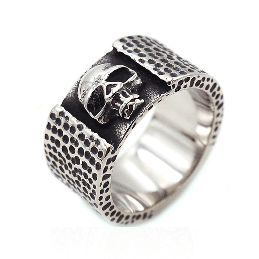 Punk Gothic 316L Stainless Steel Skull Ring / Motorcycle Biker Jewelry